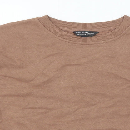 Miss Selfridge Womens Brown Cotton Pullover Sweatshirt Size S Pullover