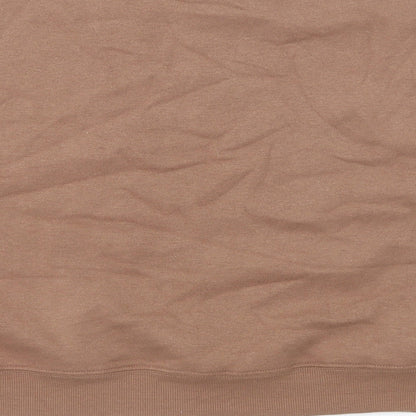 Miss Selfridge Womens Brown Cotton Pullover Sweatshirt Size S Pullover