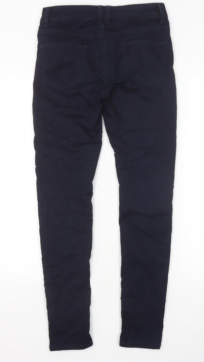 Womens UK Size 8 Marks and Spencer Extra-Slim Fit  Blue Trousers