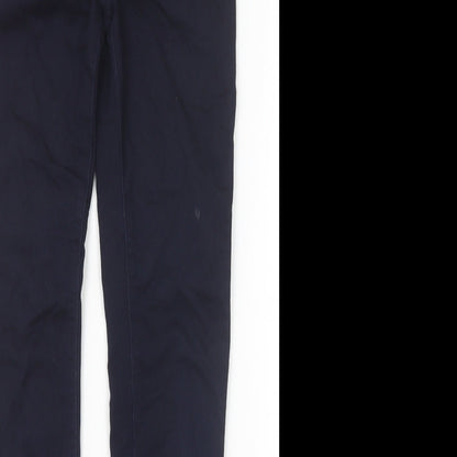 Womens UK Size 8 Marks and Spencer Extra-Slim Fit  Blue Trousers