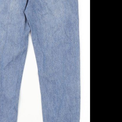 Urban Mist Womens Blue Cotton Tapered Jeans Size 8 Regular Zip