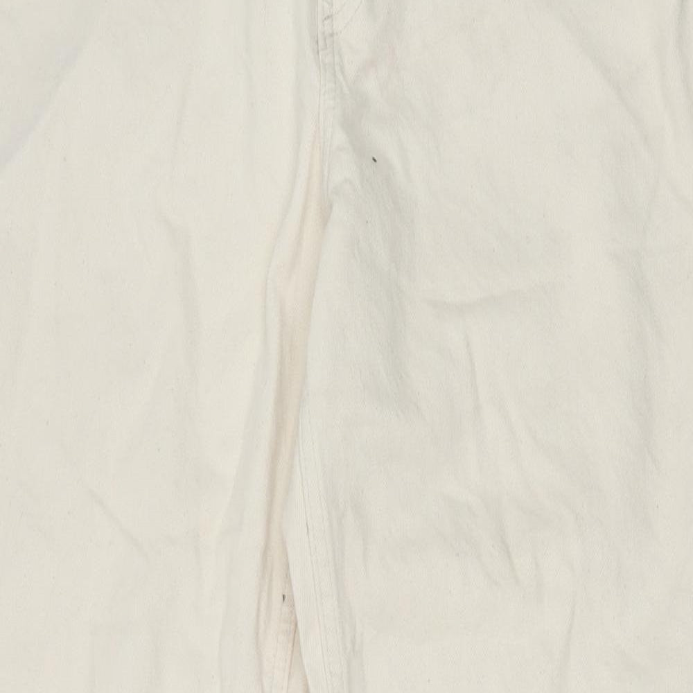 Womens UK Size 32 in Weekday Regular Fit Straight Ivory Jeans