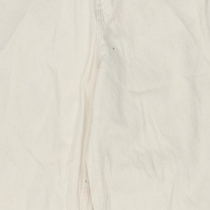 Womens UK Size 32 in Weekday Regular Fit Straight Ivory Jeans