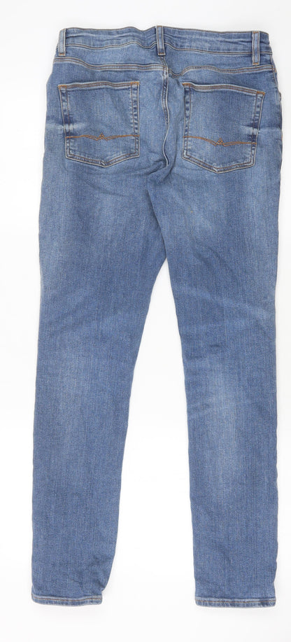 ASOS Womens Blue Cotton Skinny Jeans Size 31 in Slim Zip