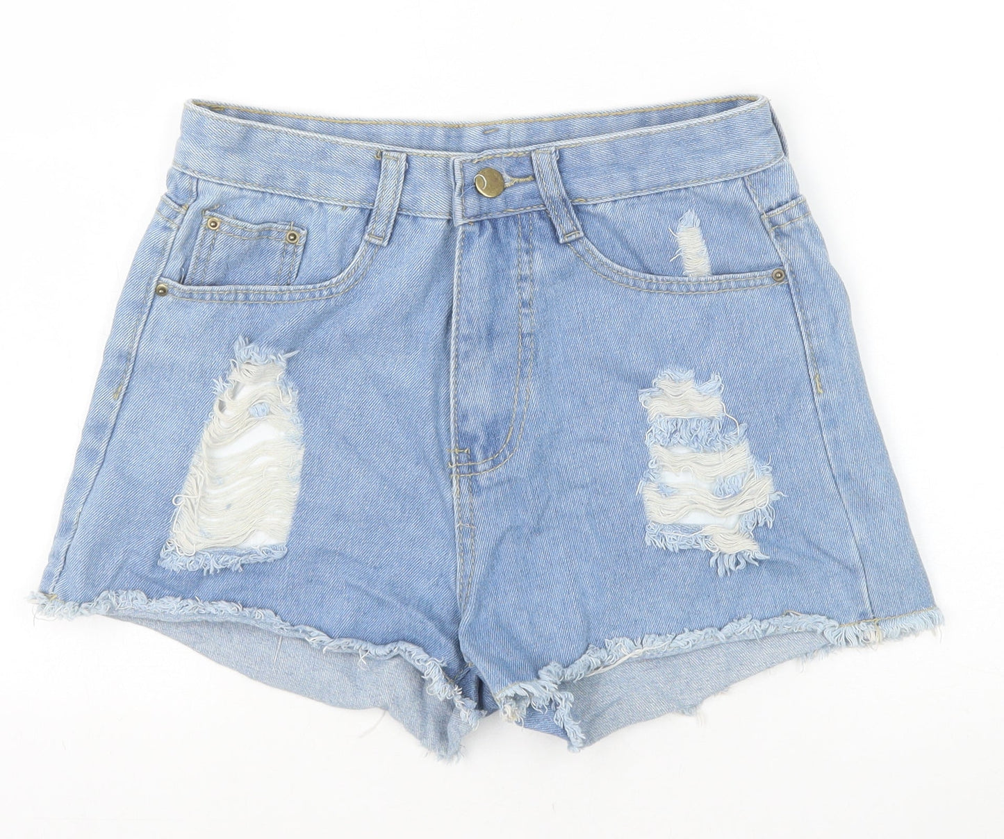 Womens UK Size XS Preworn Regular Fit Cut-Off Shorts