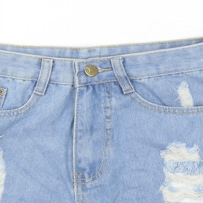 Womens UK Size XS Preworn Regular Fit Cut-Off Shorts