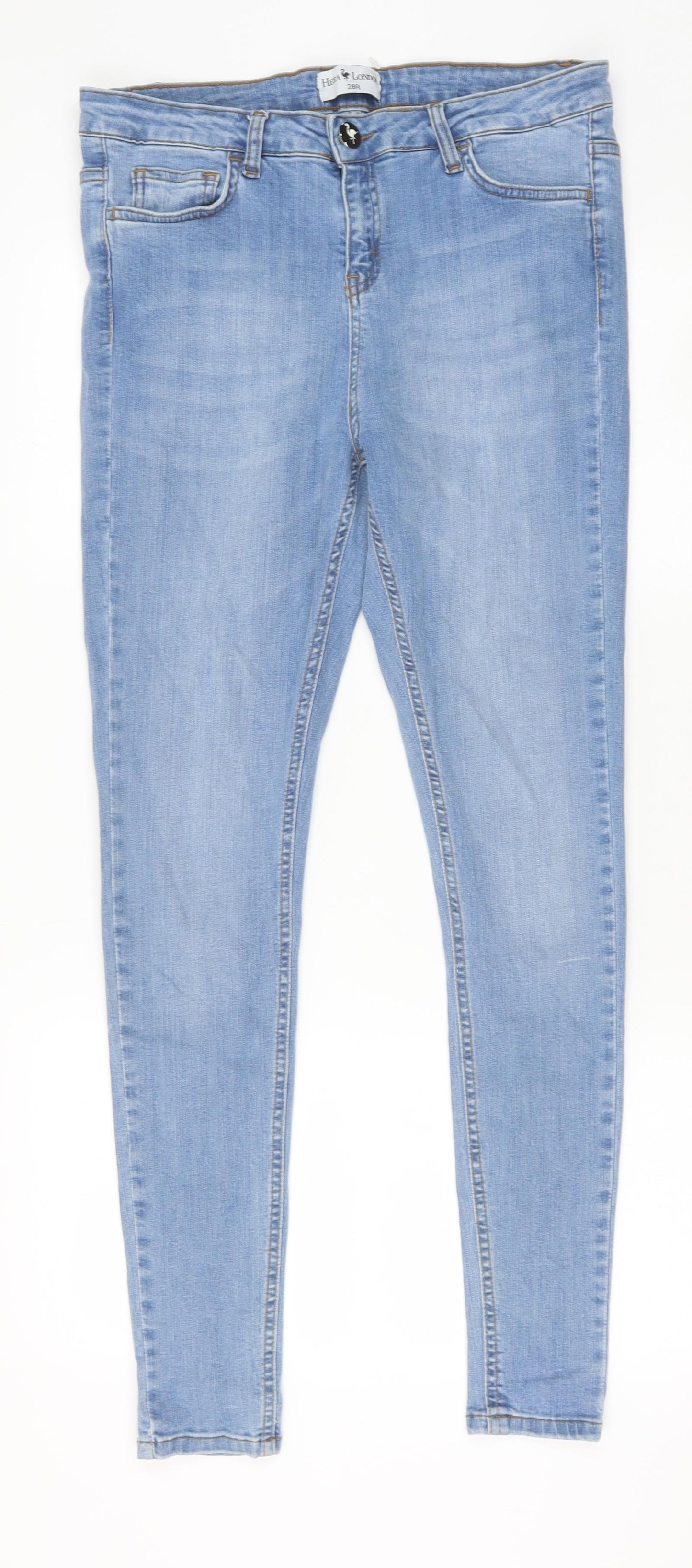 Hera Womens Blue Cotton Skinny Jeans Size 28 in Slim Zip
