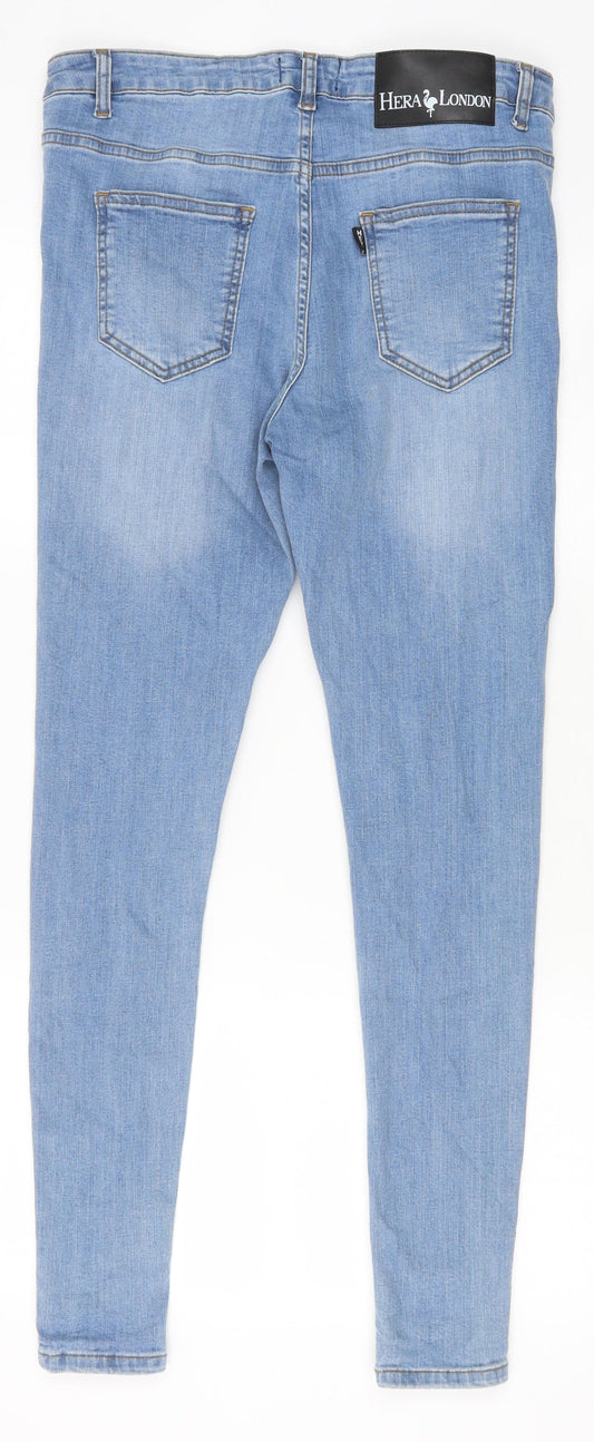Hera Womens Blue Cotton Skinny Jeans Size 28 in Slim Zip