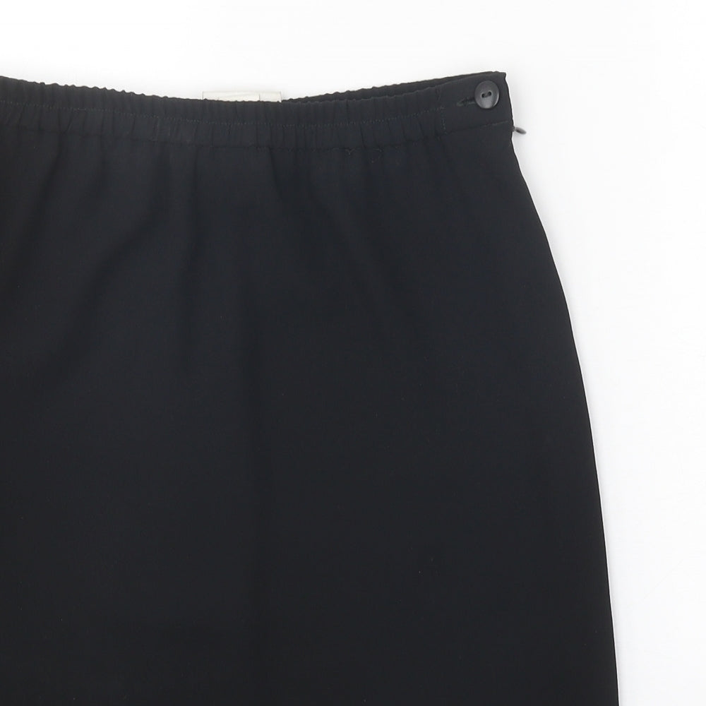 Frank Usher Womens Black Polyester Straight & Pencil Skirt Size 12 Zip