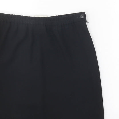 Frank Usher Womens Black Polyester Straight & Pencil Skirt Size 12 Zip