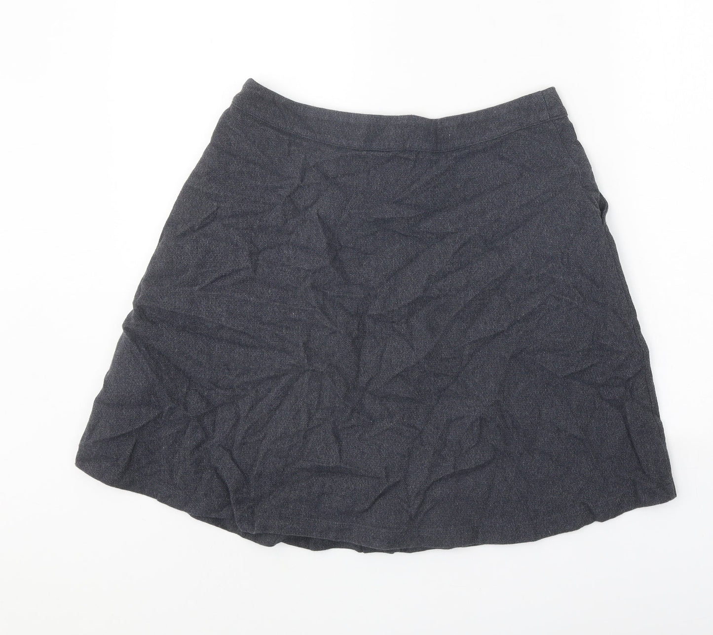 Harris Wilson Womens Grey Cotton Swing Skirt Size 29 in Button