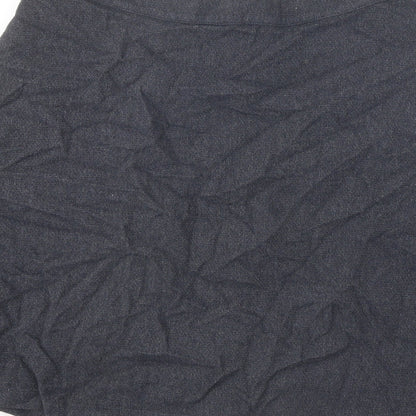 Harris Wilson Womens Grey Cotton Swing Skirt Size 29 in Button