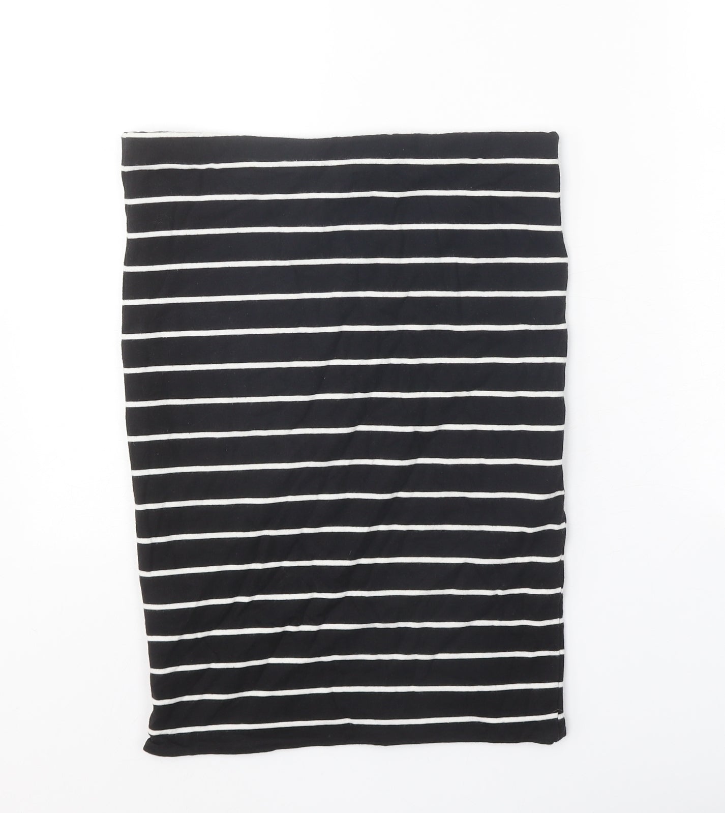 H&M Womens Black Striped Cotton Straight & Pencil Skirt Size S