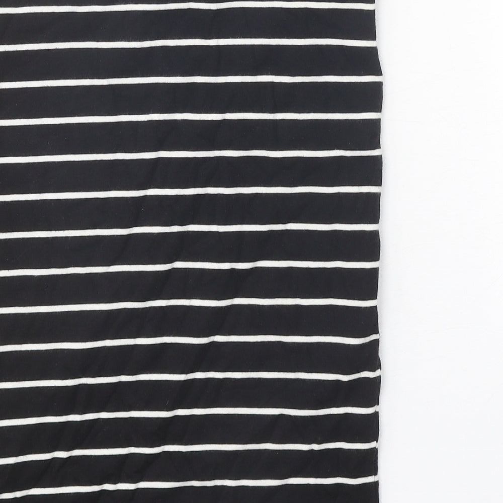 H&M Womens Black Striped Cotton Straight & Pencil Skirt Size S