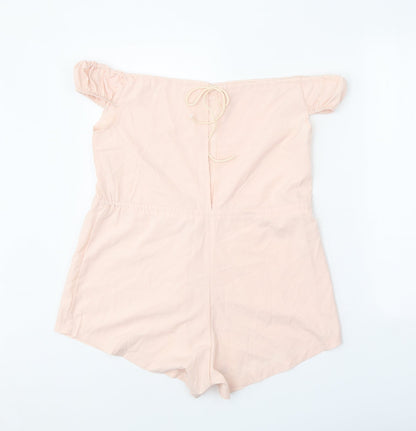 Womens UK Size M Preworn One-Piece Pink Playsuit
