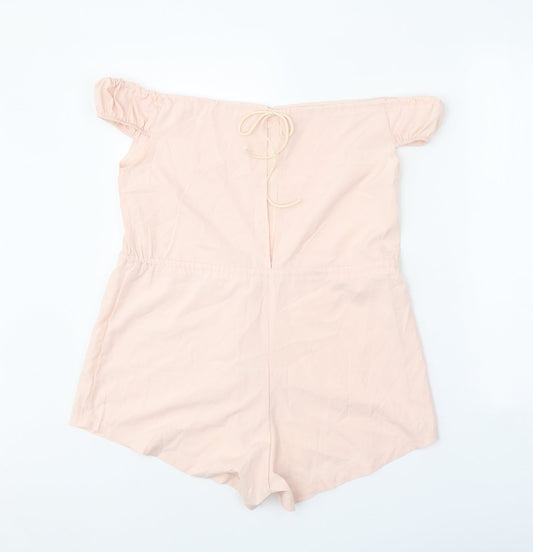 Womens UK Size M Preworn One-Piece Pink Playsuit