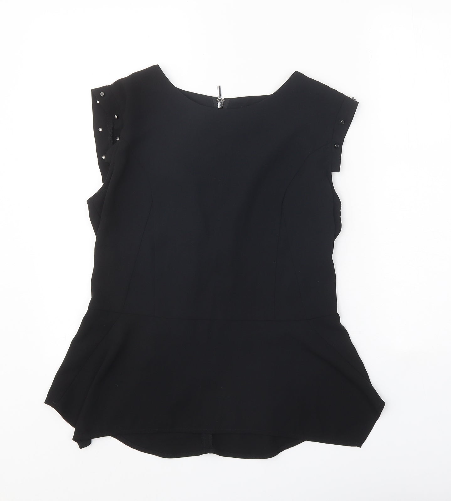 Womens UK Size 12 H&M Black Basic Blouse