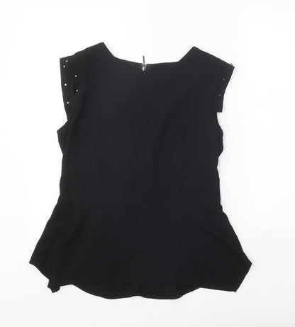 Womens UK Size 12 H&M Black Basic Blouse