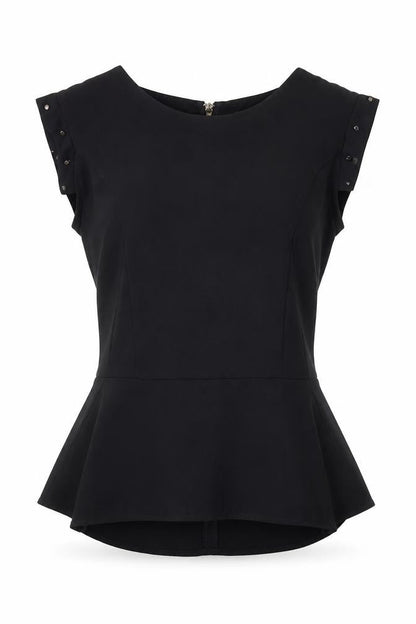 Womens UK Size 12 H&M Black Basic Blouse