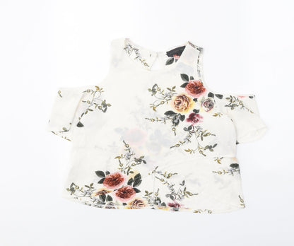 Womens UK Size 8 Love & Other Things White Basic Blouse