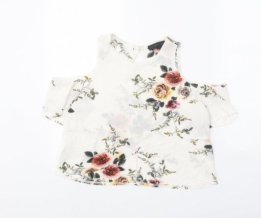 Womens UK Size 8 Love & Other Things White Basic Blouse