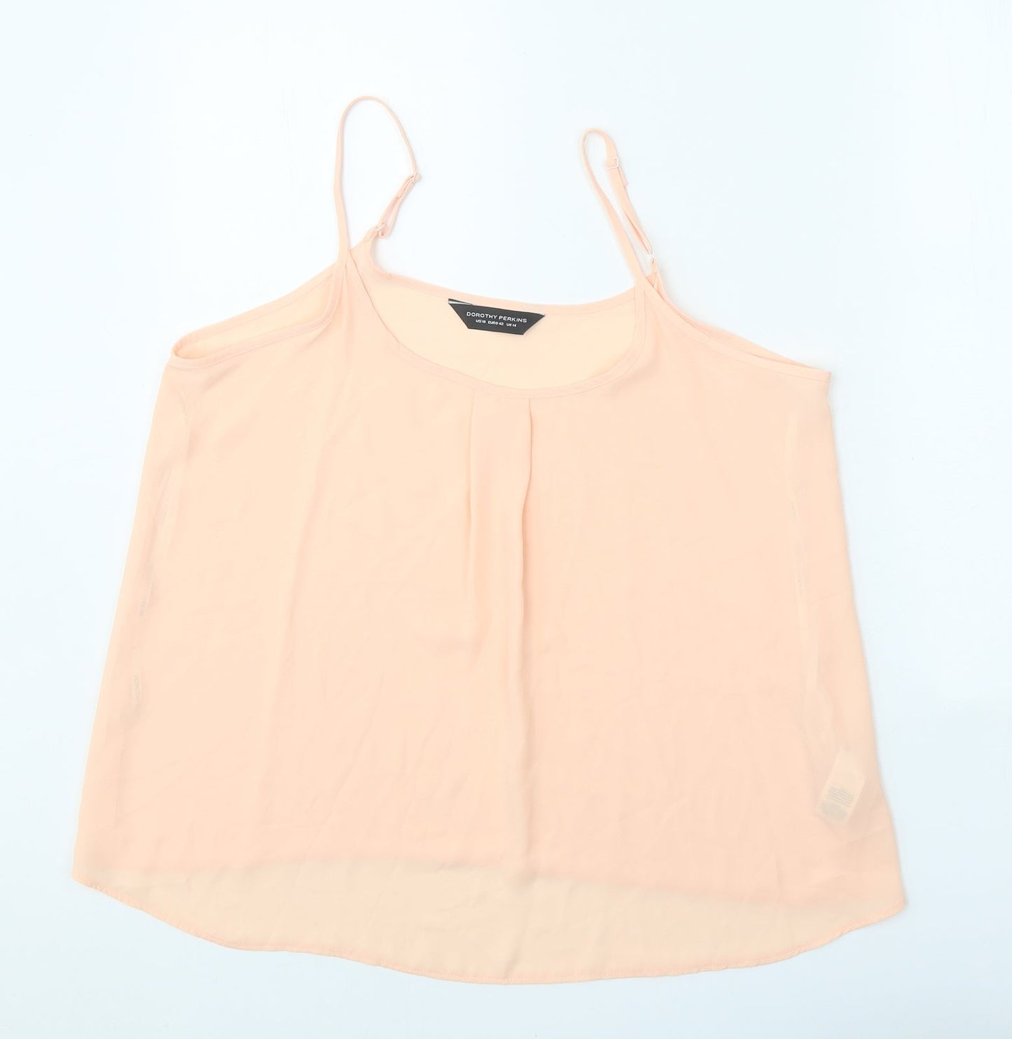 Womens UK Size 14 Dorothy Perkins Orange Camisole Tank
