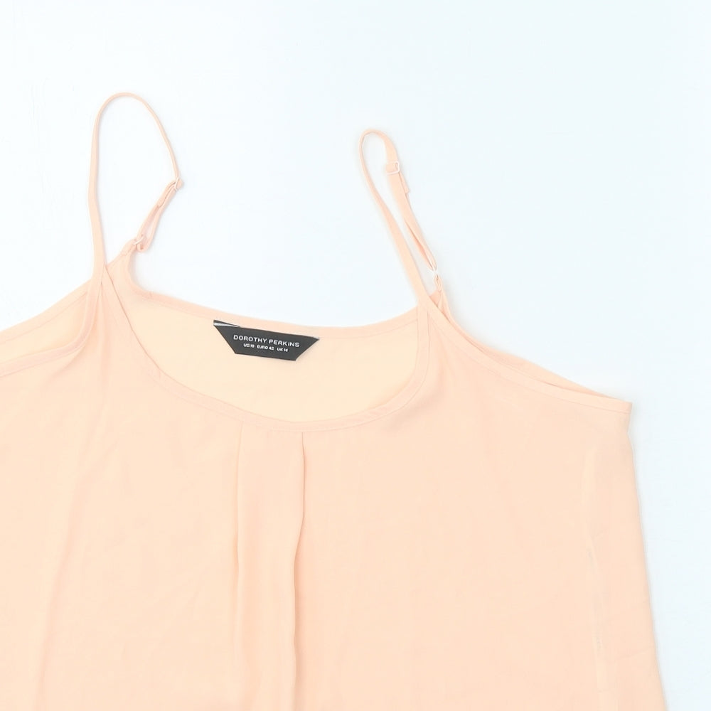 Womens UK Size 14 Dorothy Perkins Orange Camisole Tank