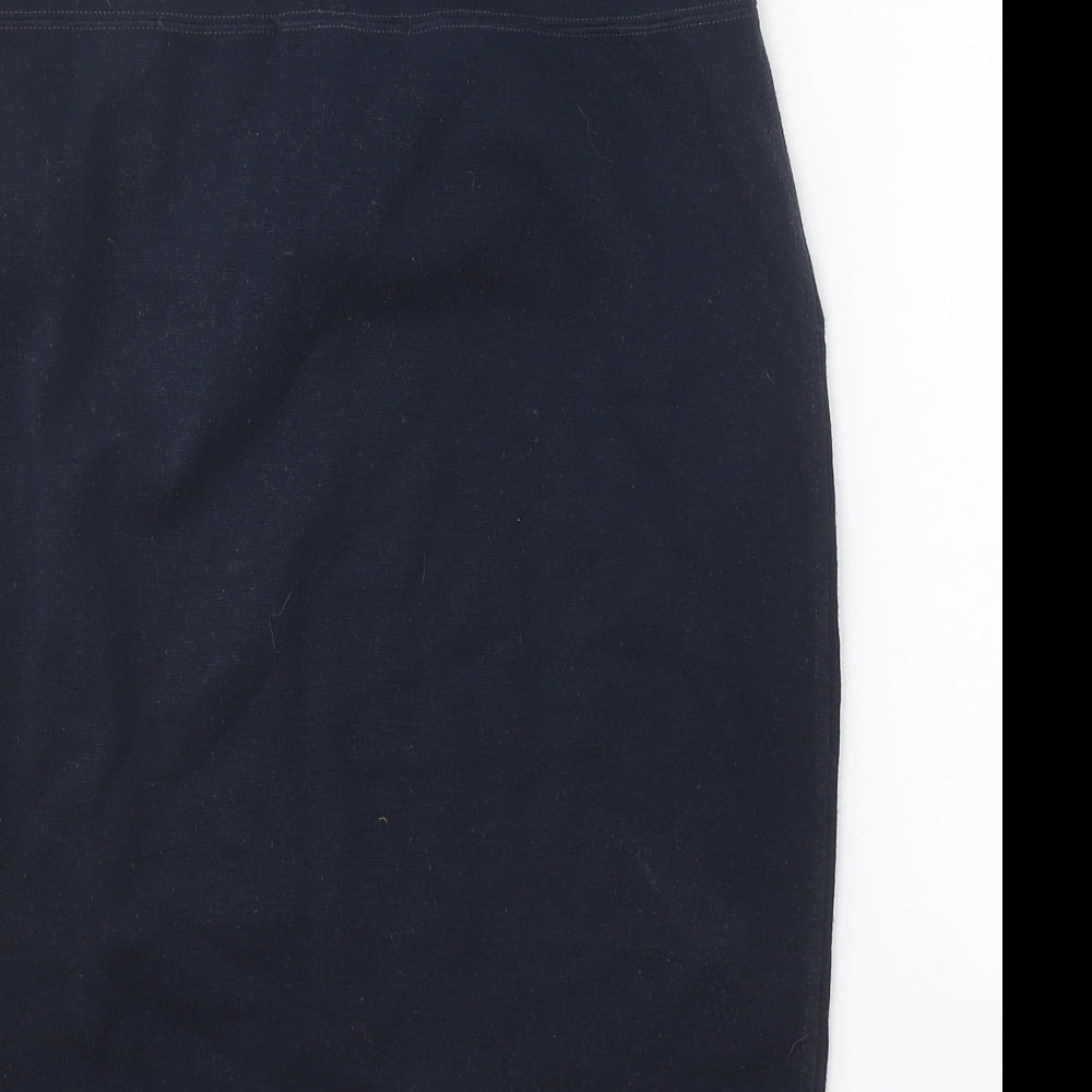 Formes Womens Blue Cotton Straight & Pencil Skirt Size 30 in