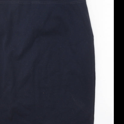 Formes Womens Blue Cotton Straight & Pencil Skirt Size 30 in