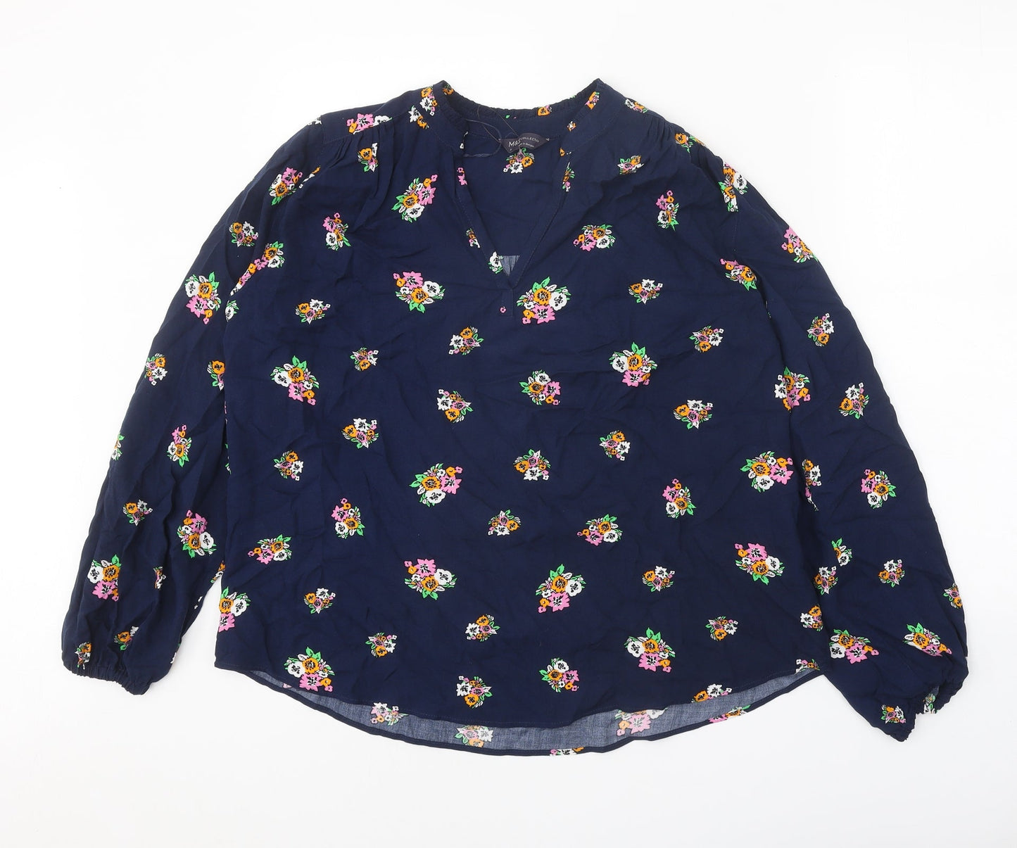 Womens UK Size 8 Marks and Spencer Blue Basic Blouse
