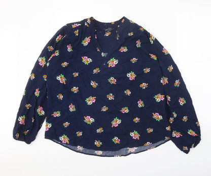 Womens UK Size 8 Marks and Spencer Blue Basic Blouse