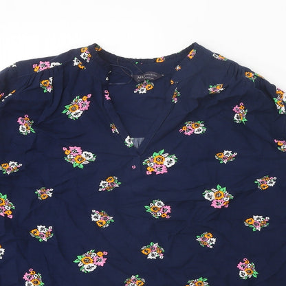 Womens UK Size 8 Marks and Spencer Blue Basic Blouse