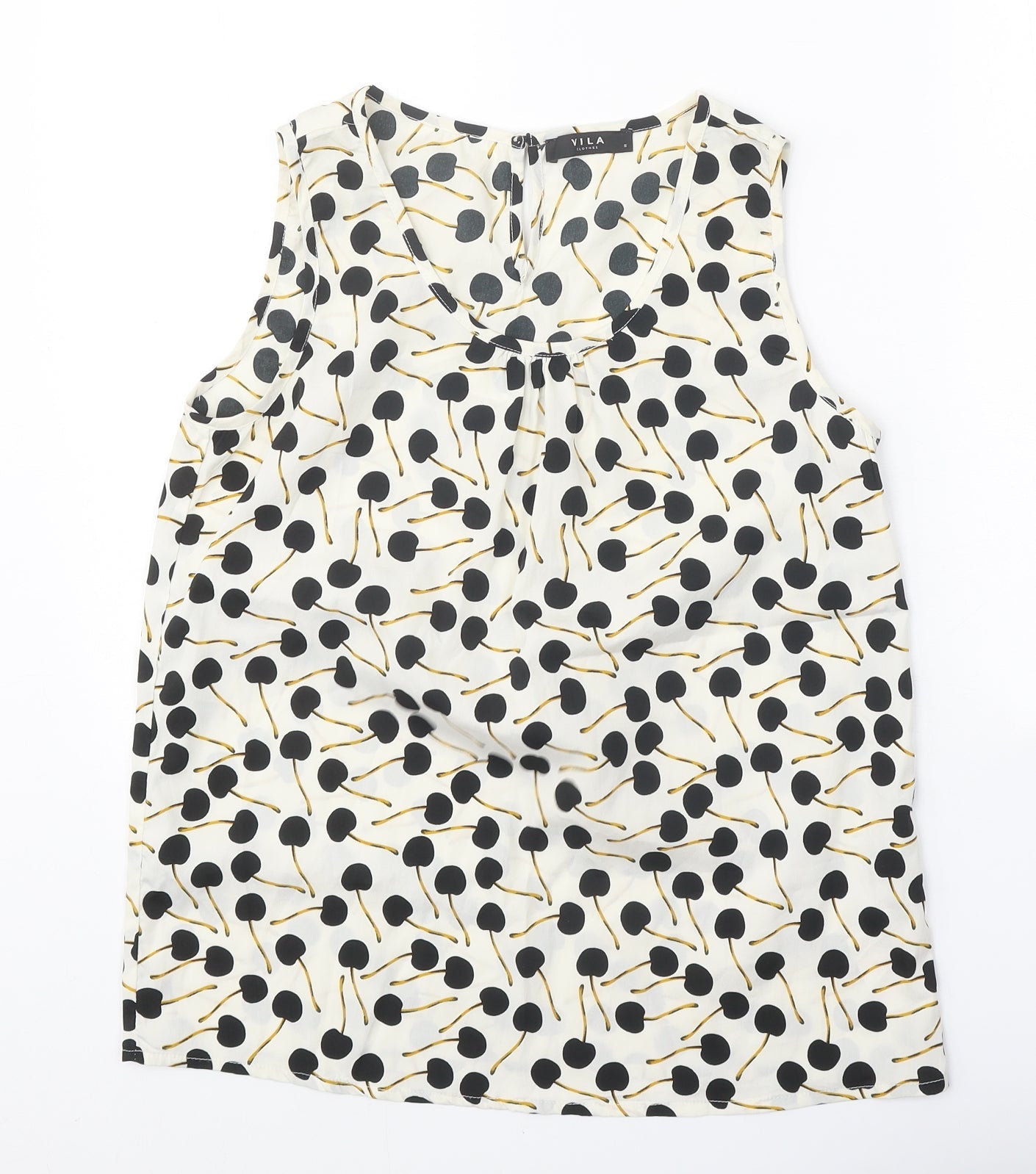 Womens UK Size S VILA White Basic Tank