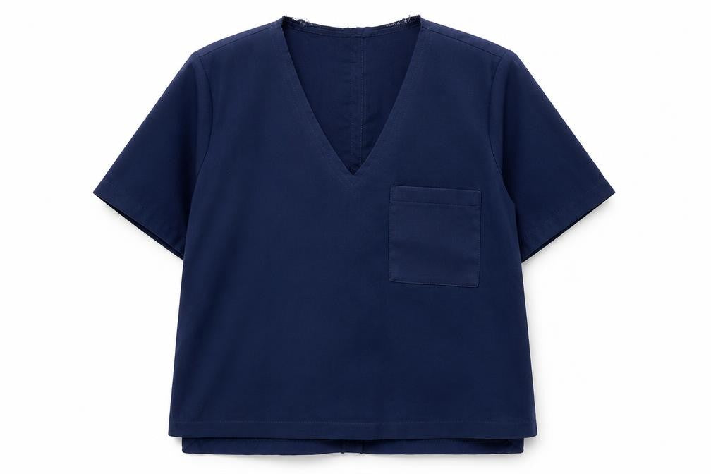 Womens UK Size 8 Topshop Blue Basic Blouse