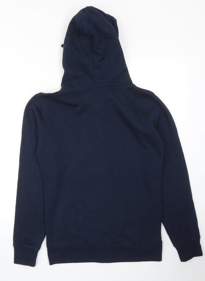 Russell Womens Blue Cotton Full Zip Hoodie Size S Zip