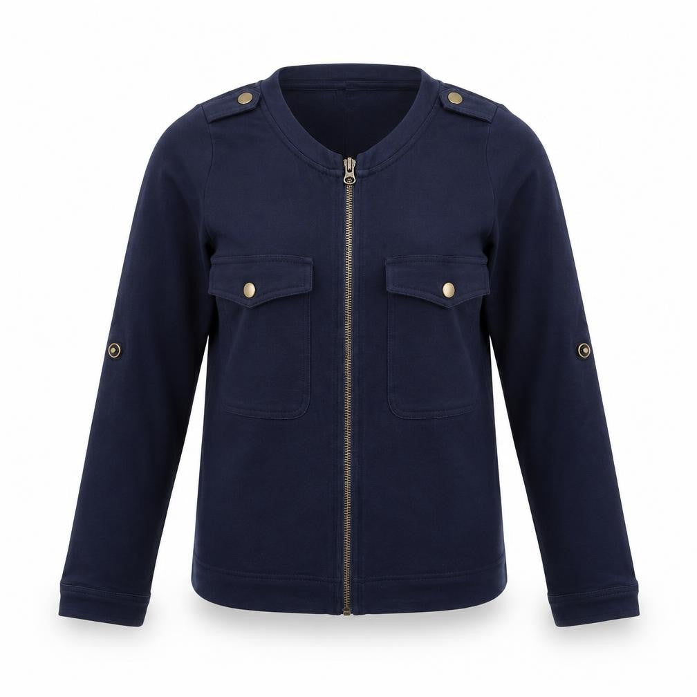 Next Womens Blue Cotton Jacket Size 8 Zip
