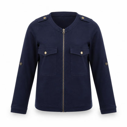 Next Womens Blue Cotton Jacket Size 8 Zip