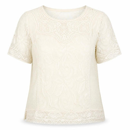 Womens UK Size L Mango Ivory Basic Blouse