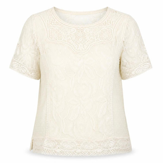 Womens UK Size L Mango Ivory Basic Blouse
