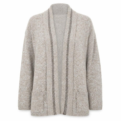 Womens UK Size M Envy Beige Cardigan Jumper