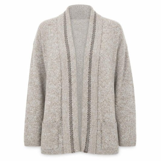 Womens UK Size M Envy Beige Cardigan Jumper