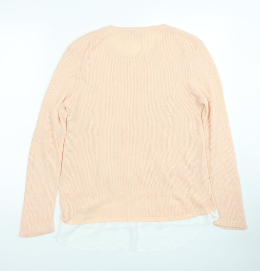 Womens UK Size 12 Peacocks Orange Pullover Jumper