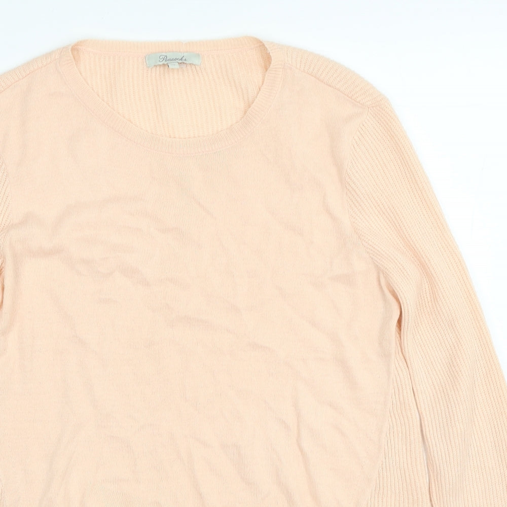 Womens UK Size 12 Peacocks Orange Pullover Jumper