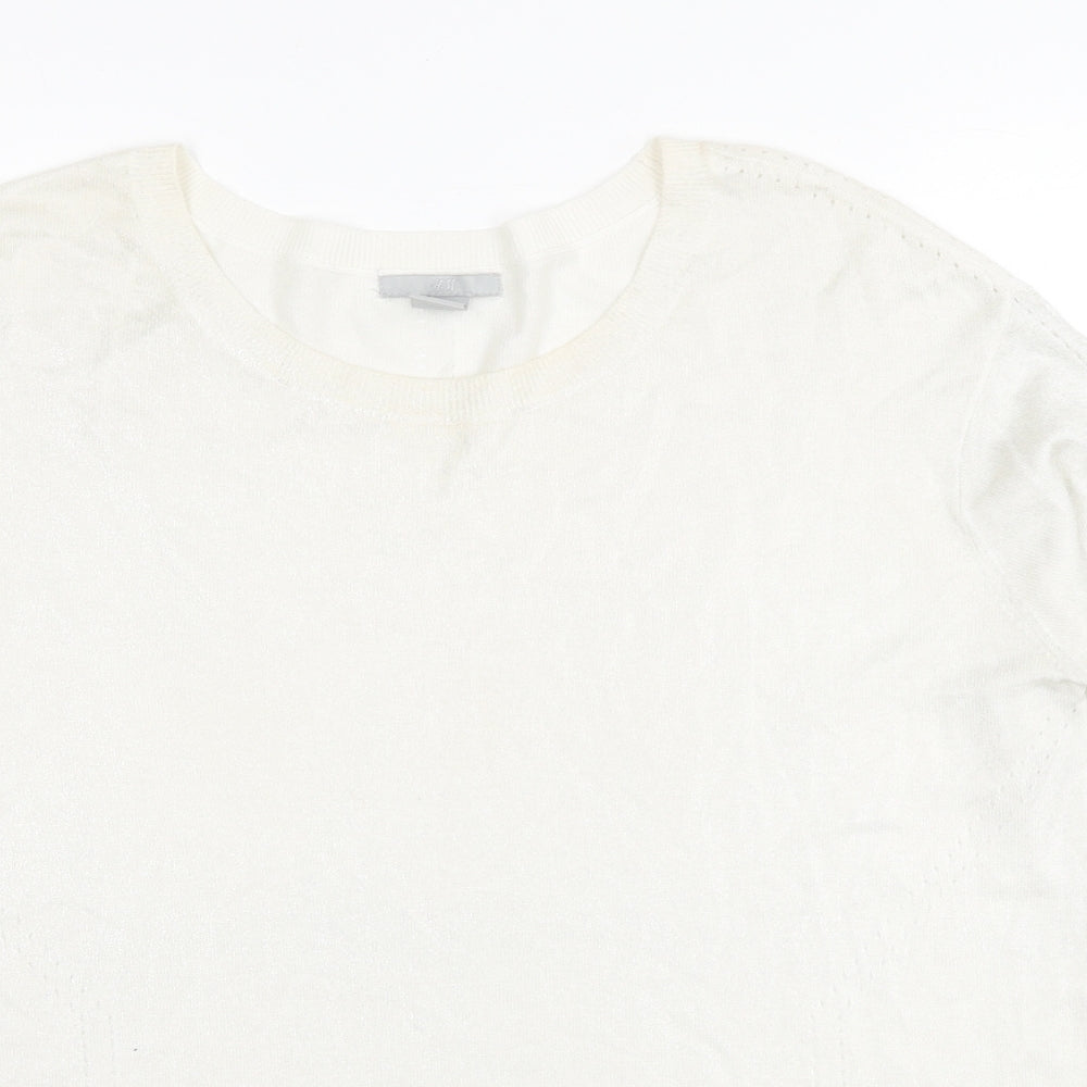 Womens UK Size L H&M Ivory Pullover Jumper
