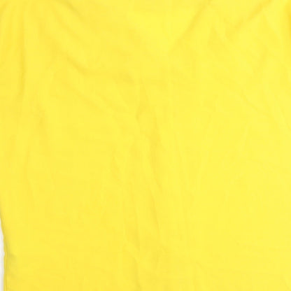 Womens UK Size 12 Cameo Rose Yellow Basic Button-Up