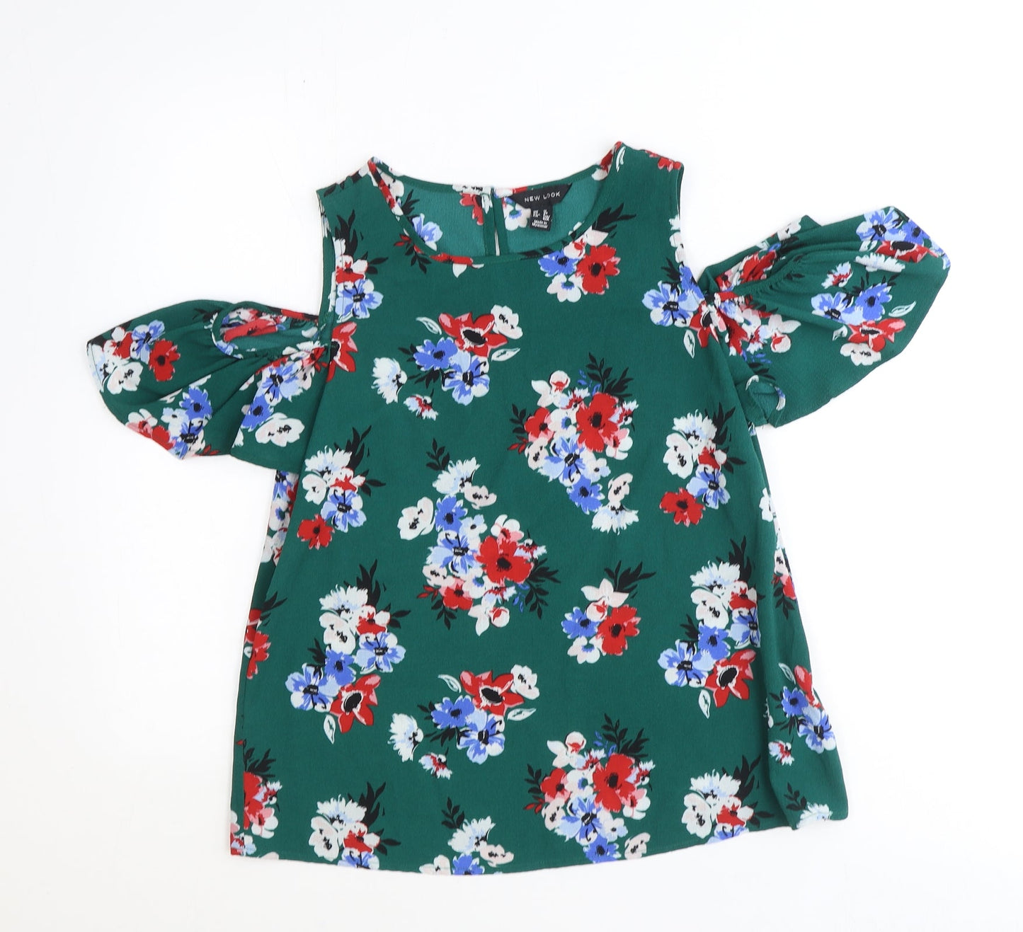 Womens UK Size 12 New Look Green Basic Blouse