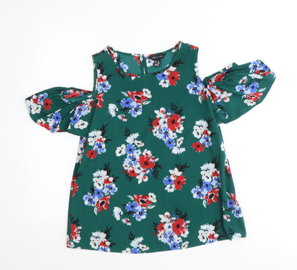 Womens UK Size 12 New Look Green Basic Blouse