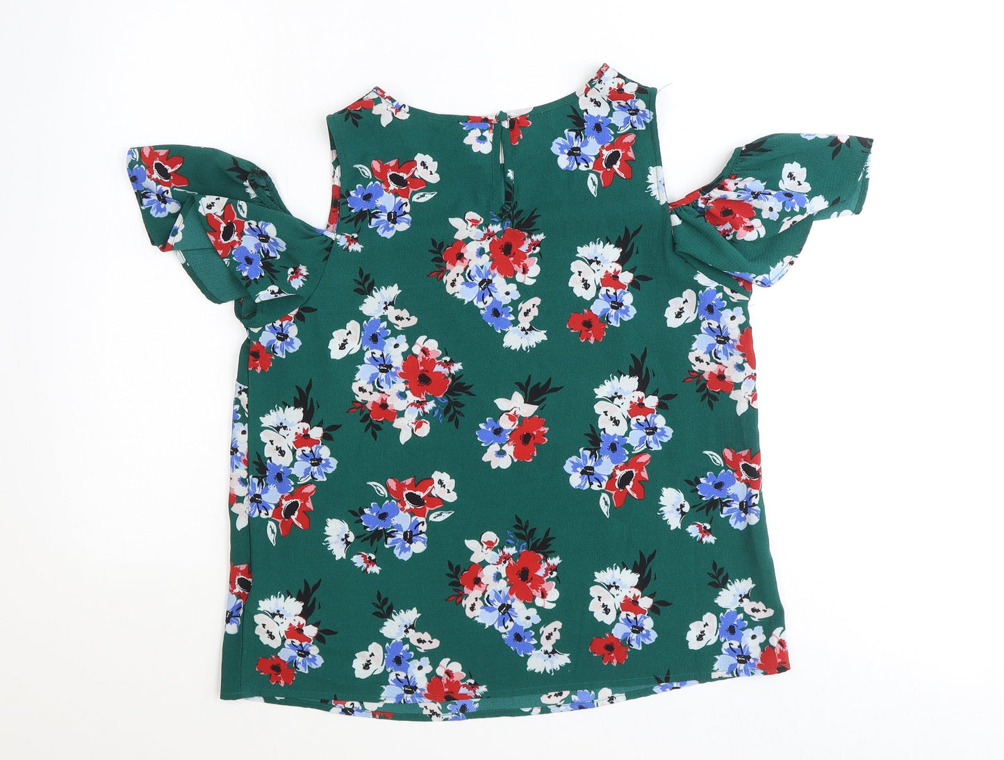 Womens UK Size 12 New Look Green Basic Blouse