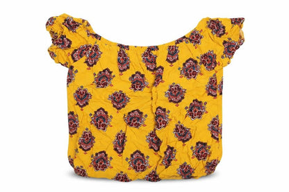 Womens UK Size 12 Preworn Yellow Basic Blouse
