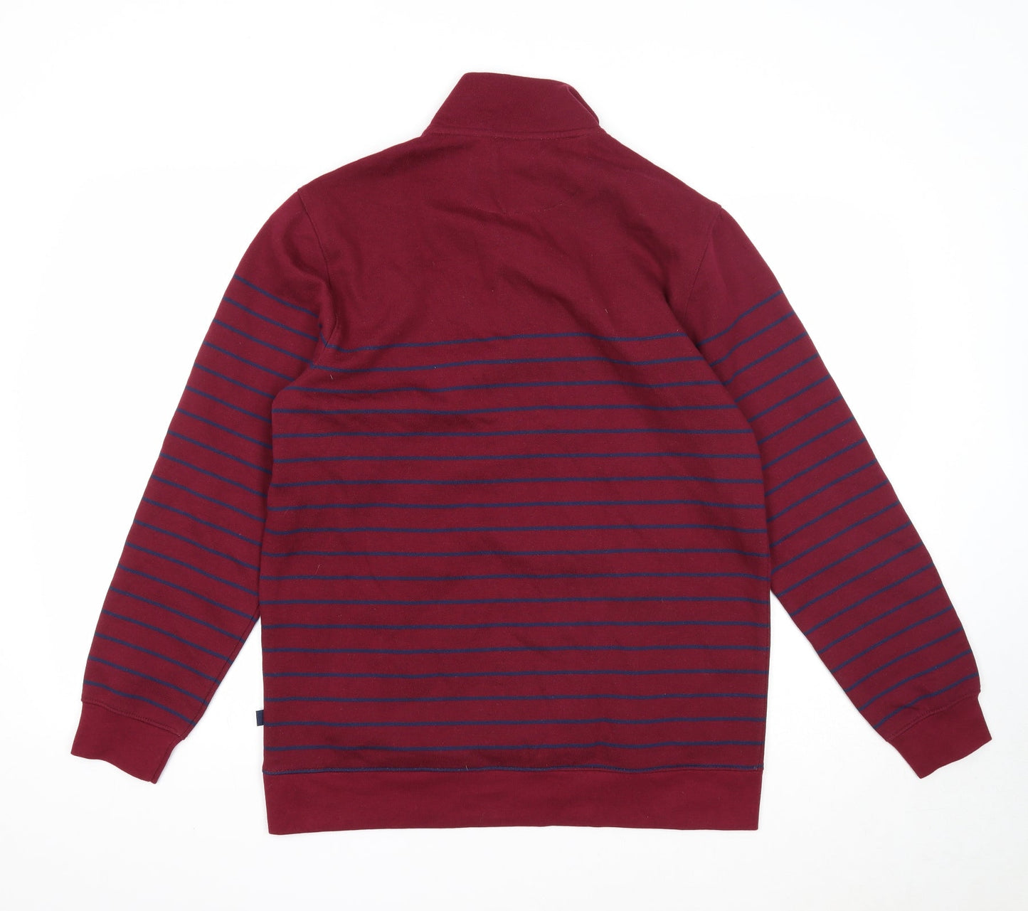 Club Room Mens Red Striped Cotton Pullover Sweatshirt Size L